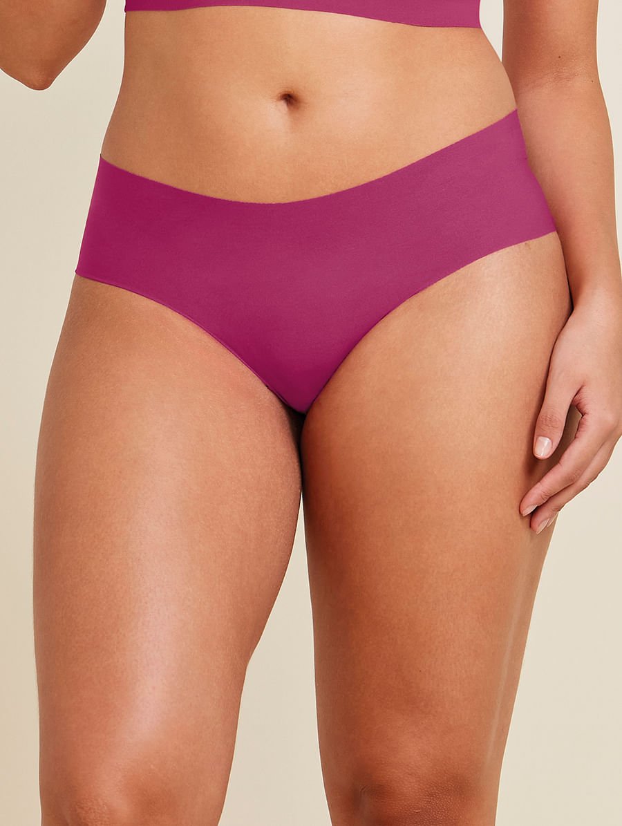 Calcinha Tanga Brasileira Em Microfibra Nude Rosa Drama — foto 4