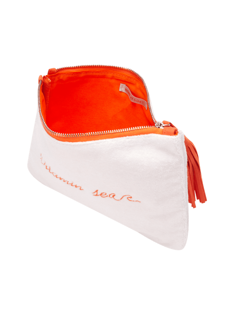 Necessaire Atoalhada Frase Bordada Branco — foto 8