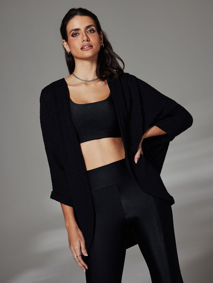 Cardigan Tricot Preto — foto 3
