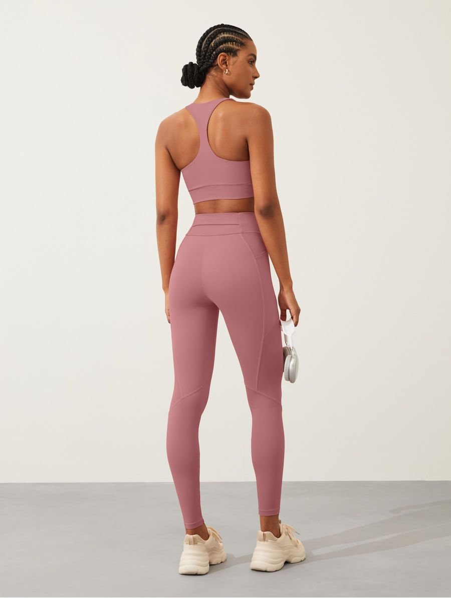 Calça Legging Multibolsos Rosa Spa Fit — foto 2