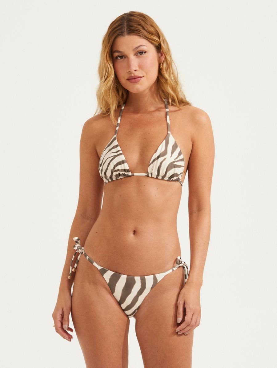 Calcinha Biquíni Lacinho Estampa Zebra Estampa Zebra Beachwear — foto 1