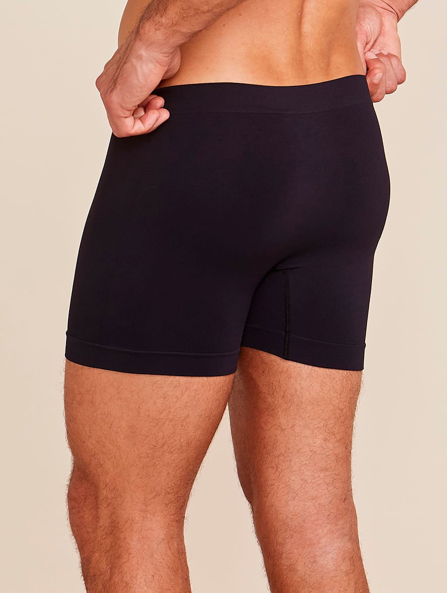 Kit Com 5 Cueca Boxer Sem Costura Light Preto/azul Cedro/branco — foto 3