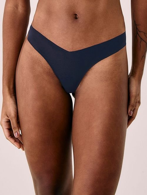 Calcinha Biquíni Em Microfibra Nude Azul Diamond