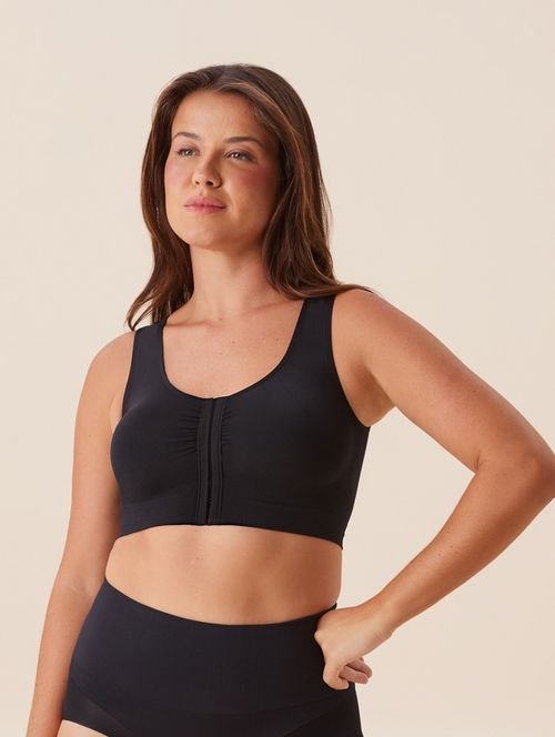 Sutiã Regata Fecho Frontal Fit Shape Preto