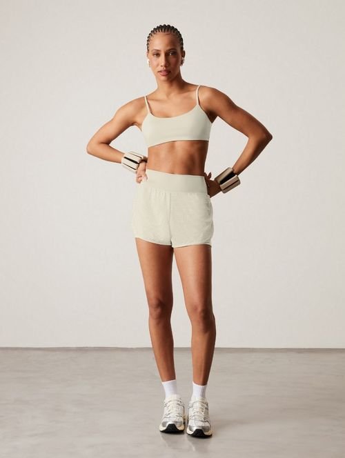 Shorts Runner Em Tela Off White Lunar