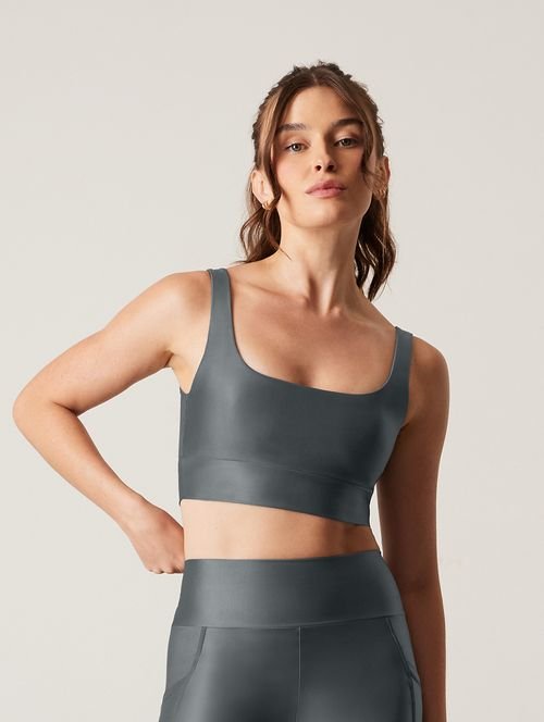Top Comfort Alças Médias Cinza Misti
