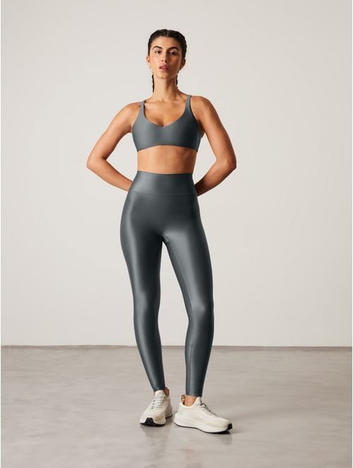 Calça Legging Básica Cós Alto Cinza Misti