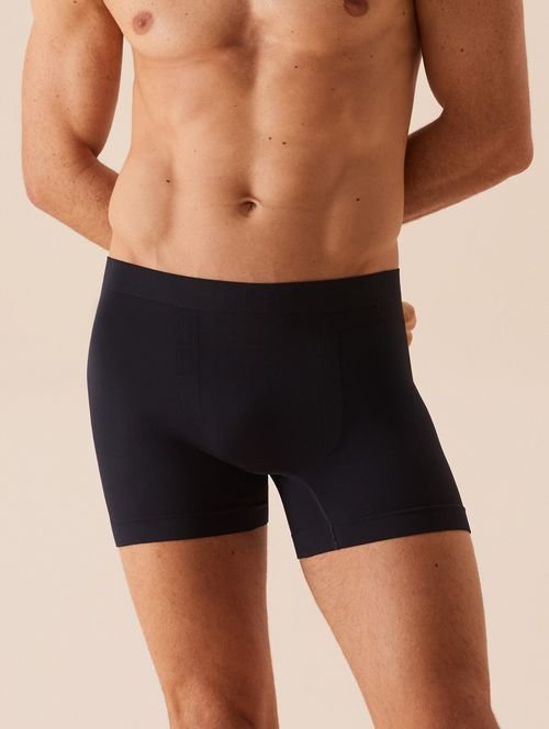 Cueca Boxer Sem Costura Em Microfibra Light Preto