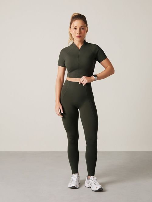 Calça Legging Cós Alto Verde Nature